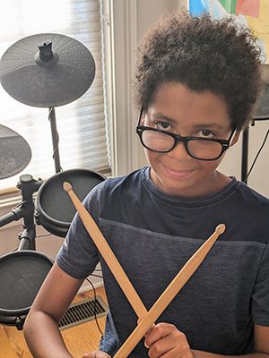 Trailblazer Salim H playing drums