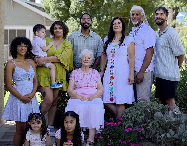 Four generations of Ymasumac Maranon Davis' family gather at her home